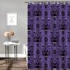 Halloween Shower Curtain for Bathroom Ghost Pumpkin Skull Shower Curtains Set with Hooks Haunted Mansion Purple For Halloween Decoration Bath Curtains Sets Polyester Waterproof Stall Long Size 48"x72" view 4