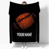 ARAHANT Personalized Football Blanket with Name for Girl and Boy, Custom Football Custom Text Throw Blanket, Good Birthday Gift, 120" x 90" for Family view 1