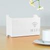 YIFUO Wall-Mounted WiFi Storage Box Wireless WiFi Router Storage Holder, Media Decor Hanging Bracket, Router Storage Floating Shelf Organizer Rack for Home and Office,White view 2
