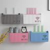 YIFUO Wall-Mounted WiFi Storage Box Wireless WiFi Router Storage Holder, Media Decor Hanging Bracket, Router Storage Floating Shelf Organizer Rack for Home and Office,White view 3