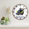 Modern Round Wall Clock Fresh Blueberry Farmer's Market PVC Wall Clocks for Kitchen, Office, Retro Hanging Clock, 12 Inches view 2