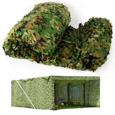 Pxzybd Camouflage Netting 1.52m 23m 33m 34m 36m 44m 46m 55m 66m Shade Net, Military Hunting Camping Woodland Garden Theme Party Decoration Camo Netting, Car Cover,Jungle-3x8m(9.8 * 26.2ft)