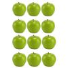 12Pcs Artificial Apples, Faux Foam Plastic Green Apples, Decorative Artificial Fruits Simulation Fruit for Home Kitchen Restaurant Office Wedding Party Decor Photo Props view 1