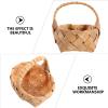 Mini Woven Wooden Fruit Basket with Handle for Photo Props view 3