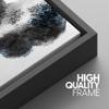 SIGNWIN Framed Canvas Print Wall Art Set Dark Black Smoke Geometric Waves Abstract Shapes Illustrations Modern Art Decorative Nordic Zen Chic for Living Room, Bedroom, Office - 16"x24"x3 Black view 4