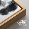 SIGNWIN Framed Canvas Print Wall Art Set Dark Black Smoke Geometric Waves Abstract Shapes Illustrations Modern Art Decorative Nordic Zen Chic for Living Room, Bedroom, Office - 16"x24"x3 Natural view 4