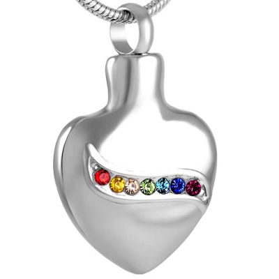 SHEIL Ash Holder Crystal Necklace Pet Dogs Cats Memorial Cremation Jewelry Pendant for Ashes Funeral Casket