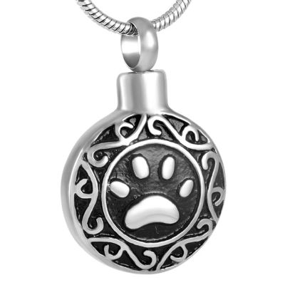 SHEIL Deft Design with Engravable Paw Print Funeral Casket Pet Dog Cat Memorial Ash Keepsake Locket Hold Ashes