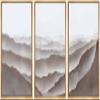 SIGNWIN Framed Canvas Print Wall Art Set Pastel Brown Mountain Range Horizon Nature Wilderness Illustrations Modern Art Decorative Nordic Abstract for Living Room, Bedroom, Office - 16"x24"x3 Natural view 1