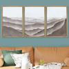 SIGNWIN Framed Canvas Print Wall Art Set Pastel Brown Mountain Range Horizon Nature Wilderness Illustrations Modern Art Decorative Nordic Abstract for Living Room, Bedroom, Office - 16"x24"x3 Natural view 2