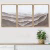 SIGNWIN Framed Canvas Print Wall Art Set Pastel Brown Mountain Range Horizon Nature Wilderness Illustrations Modern Art Decorative Nordic Abstract for Living Room, Bedroom, Office - 16"x24"x3 Natural view 3