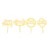 40pcs Golden Birthday Cake Picks and Decorative Cupcake Sticks for Party Fun Cake Inserts for Birthday Celebrations Unique and Eye-catching for Boys and Girls and Adults view 1