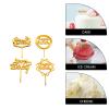 40pcs Golden Birthday Cake Picks and Decorative Cupcake Sticks for Party Fun Cake Inserts for Birthday Celebrations Unique and Eye-catching for Boys and Girls and Adults view 2