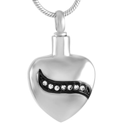 SHEIL Ash Holder Crystal Necklace Pet Dogs Cats Memorial Cremation Jewelry Pendant for Ashes Funeral Casket