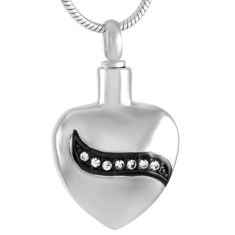 SHEIL Ash Holder Crystal Necklace Pet Dogs Cats Memorial Cremation Jewelry Pendant for Ashes Funeral Casket