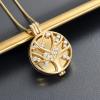 SHEIL Tree of Life Aromatherapy Necklace Perfume Essential Oil Diffuser Open Stainless Steel Locket Pendant Aroma Diffuser Necklace view 3
