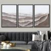 SIGNWIN Framed Canvas Print Wall Art Set Pastel Brown Mountain Range Horizon Nature Wilderness Illustrations Modern Art Decorative Nordic Abstract for Living Room, Bedroom, Office - 16"x24"x3 Black view 2