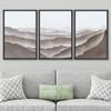 SIGNWIN Framed Canvas Print Wall Art Set Pastel Brown Mountain Range Horizon Nature Wilderness Illustrations Modern Art Decorative Nordic Abstract for Living Room, Bedroom, Office - 16"x24"x3 Black view 3