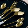 Silverware Set, Durable 18/10 Stainless Steel Blackish Green Cutlery Sets,Ceramic Handle,Include Knife Fork Spoon Coffee Spoon Fruit Fork,Eating Home Kitchen Set for Flatware,Mirror Polished. view 3