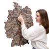 Enjoy The Wood 3D Wood Germany Map Wall Art Large Wall Dcor - Deutschland Travel Map - Any Occasion Gift Idea - Wall Art For Home & Kitchen or Office (Large, Dark Walnut) view 1