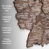 Enjoy The Wood 3D Wood Germany Map Wall Art Large Wall Dcor - Deutschland Travel Map - Any Occasion Gift Idea - Wall Art For Home & Kitchen or Office (Large, Dark Walnut) view 2