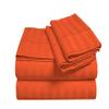 Silver Cotton 1000 Thread Count 4-Piece Rv Sheet Set, RV King Size (72"X80"), 100% Egyptian Cotton Breathable, Soft & Silky Fits Upto 12" Inches Deep Pocket Stripe Orange view 1