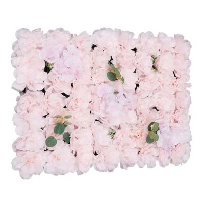 6PCS Flower Panels Backdrop Hydrangea Rose Wall DIY Wedding Floral Decoration Panel Romantic Bouquet Party Backdrop Decoration for Indoor or Outdoor