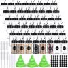 Mimorou 48 Pcs Clear Plastic Spice Jars Spice Bottles with Shaker Lids Plastic Seasoning Containers with Chalk Labels Chalk Marker Collapsible Funnel Brush Storage Containers for Kitchen Cabinet view 1