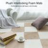 12" X 12" Interlocking Floor Tiles, Fluffy Plush Carpet Foam Mats, Puzzle Exercise Floor Mat, Area Rug for Living Room Bedroom Decor, 11Mm Thick Foam,Purple+Rose,40Pcs view 2