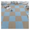 10Pcs Cotton Linen Interlocking Foam Floor Mat, Soft Foam Play Mat,Non-Slip Floor Mat for Crawling and Playing Playmat, 12X12x0.4Inch,Khaki+Light Blue view 1