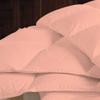 1 PC Box Stitched Peach Stripe Comforter | California King/King-All Season Goose Down Feather 100% Egyptian Cotton Yarns- 500 GSM Fill Weight Ultra Soft,Cloud Fluffy Duvet Insert with Corner Tabs view 2