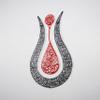 Ayatul Kursi Tulip Shaped Metal Islamic Wall Art, Throne Verse Arabic Calligraphy Decor, Quran Decor Gift for Muslims at Ramadan and Hajj (67 x 43 cm | 26.8 x 17.2 inches, In Red | Out Black) view 1