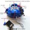 Portable Electric Inflator Air Pump, Intelligent Timing and Quantitative Control is Fast and Simple, Electric Balloon Inflator with Countertop Tools,Blue view 2