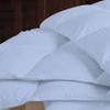 1 PC Box Stitched Light Blue Stripe Comforter | Queen/FullSize-All Season Goose Down Feather 100% Egyptian Cotton Yarns- 500 GSM Fill Weight Ultra Soft,Cloud Fluffy Duvet Insert with Corner Tabs view 2