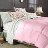 1 PC Box Stitched Baby Pink Stripe Comforter | Oversized King-All Season Goose Down Feather 100% Egyptian Cotton Yarns- 500 GSM Fill Weight Ultra Soft,Cloud Fluffy Duvet Insert with Corner Tabs view 1