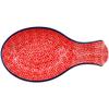 Polmedia Polish Pottery Spoon Rest UNIKAT - Red Squares Pattern Handmade in Boleslawiec Poland by Ceramika Artystyczna + Certificate of Authenticity view 2