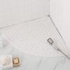 WANGZHENG Corner Shower Mat Fan-Shaped Shower Mat Anti-Slip Bathroom Mat Bathroom Floor Mat Suitable for Toilet Drip Mat-White||65 * 65cm view 1