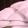 1 PC Box Stitched Baby Pink Stripe Comforter | Queen/FullSize-All Season Goose Down Feather 100% Egyptian Cotton Yarns- 500 GSM Fill Weight Ultra Soft,Cloud Fluffy Duvet Insert with Corner Tabs view 2
