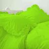 Duvet Cover - 1 Frilled Duvet Cover with Ruffle Edge Corners - Parrot Green, Twin - 100% Cotton 800 Thread Count - 1 PC Comforter Cover/Protective Cover view 4