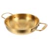 Luxshiny Stainless Steel Mini Hot Pot with Double Loop Handles 13.18X9.05X2.75In Portable Small Skillet for Stovetop to Table Outdoor Camping Cooking Pan view 1
