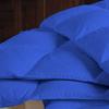 1 PC Box Stitched Royal Stripe Comforter | Queen/FullSize-All Season Goose Down Feather 100% Egyptian Cotton Yarns- 500 GSM Fill Weight Ultra Soft,Cloud Fluffy Duvet Insert with Corner Tabs view 2