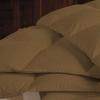 1 PC Box Stitched Taupe Stripe Comforter | Oversized King-All Season Goose Down Feather 100% Egyptian Cotton Yarns- 500 GSM Fill Weight Ultra Soft,Cloud Fluffy Duvet Insert with Corner Tabs view 1