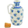 Polmedia Polish Pottery Bottle - Cabbage Rose Pattern Handmade in Boleslawiec Poland by Ceramika Artystyczna + Certificate of Authenticity view 2