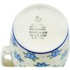 Polmedia Polish Pottery Bottle - Cabbage Rose Pattern Handmade in Boleslawiec Poland by Ceramika Artystyczna + Certificate of Authenticity view 4