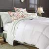 1 PC Box Stitched White Stripe Comforter | Queen/FullSize-All Season Goose Down Feather 100% Egyptian Cotton Yarns- 500 GSM Fill Weight Ultra Soft,Cloud Fluffy Duvet Insert with Corner Tabs view 1