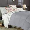 1 PC Box Stitched Silver Stripe Comforter | Oversized King-All Season Goose Down Feather 100% Egyptian Cotton Yarns- 500 GSM Fill Weight Ultra Soft,Cloud Fluffy Duvet Insert with Corner Tabs view 1