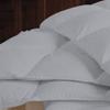 1 PC Box Stitched Silver Stripe Comforter | Oversized King-All Season Goose Down Feather 100% Egyptian Cotton Yarns- 500 GSM Fill Weight Ultra Soft,Cloud Fluffy Duvet Insert with Corner Tabs view 2