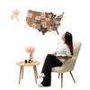 Enjoy The Wood Wooden USA Map Visited Places (Medium, Multicolor) view 1