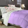 1 PC Box Stitched Lilac Stripe Comforter | Queen/FullSize-All Season Goose Down Feather 100% Egyptian Cotton Yarns- 500 GSM Fill Weight Ultra Soft,Cloud Fluffy Duvet Insert with Corner Tabs view 1