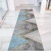 Modern Grey Blue Hallway Runner Rug, 100cm/1.5m/2m/2.5m/300cm/350cm/4m/5m/6m Long Carpets Runner for Corridor/Kitchen/Bedroom/LivingRoom/Entryway (Size : 2.6 ft x 13.1 ft) view 1